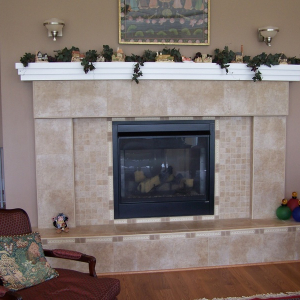 Custom fireplace by Home Tech Construction Services