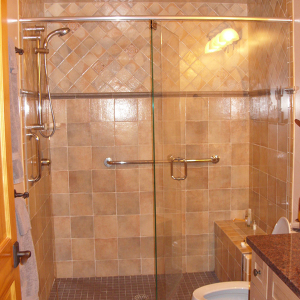 Custom bathroom design by Home Tech Construction Services