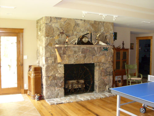 Stone Fireplace Interior