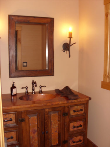 Bathroom Vanity and Mirror
